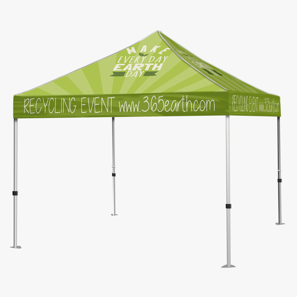 Custom event tent with printed canopy and walls